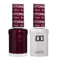 477 Red Stone Gel & Polish Duo by DND Nails Stronger, Dnd Gel Nail Polish, Luminous Nails, Daisy Nails, Garnet Red, Gel Lacquer, Uv Gel Nails, Soak Off Gel