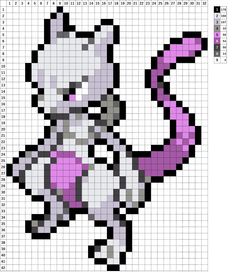 the pixel art is designed to look like an image of a cat with purple and black colors