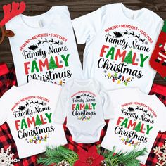 🎄 Celebrate the Season in Personalized Style with Our Family Christmas Name Shirt! This custom Christmas T-shirt is perfect for making your holiday gatherings even more special. Featuring a personalized family name or monogram, it adds a unique touch to your festive wardrobe. Whether you're coordinating for family photos, attending a Christmas party, or just enjoying a cozy evening together, this shirt is designed to make your holiday celebrations memorable. 🎁 Searching for a heartfelt gift th Family Christmas Shirt Custom, Family Tshirts Design Ideas, White Christmas Shirt With Letter Print, White Christmas Letter Print Shirt, White Custom Print Christmas Tops, White Christmas Tops With Custom Print, Holiday White Custom Print Top, Holiday White Top With Custom Print, White Custom Print Tops For Holiday