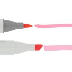 two white and pink toothbrushes on a white background