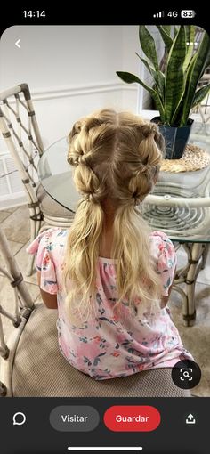 Girls Hairdos, Easy Little Girl Hairstyles, Girly Hairstyles, Girls Hairstyles Easy, Kid Hairstyles, Girl Hair Styles, Kid Hair, Toddler Hairstyles