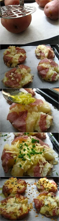 the process of making pizzas with ham and cheese