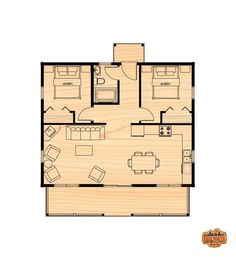 the floor plan for an apartment with two bedroom and one bathroom