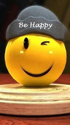 a smiling yellow smiley face with a hat on it's head and the words, a smile is a welcome sign