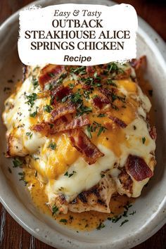 Dinner Ideas With Crispy Chicken, Allison Springs Chicken, Easy Meals For Weeknights, Protein Main Dish, Copycat Outback Chicken, Out Back Alice Springs Chicken, Easy Dinner Ideas Oven, Smoky Mountain Chicken, Outback Chicken Recipe