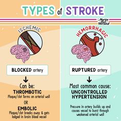 Ischemic Strokes, Different Types Of Strokes, Types Of Strokes, Emt Study, Medical Terminology Study, Medical School Life