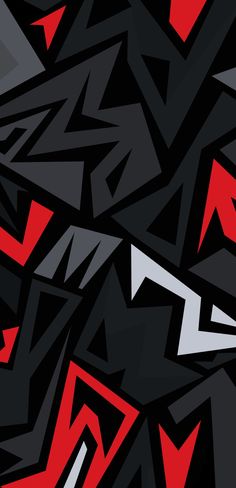 an abstract black and red background with triangles