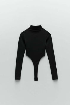 Bathing Suits One Piece, Clothing Design Sketches, Zara United States, Catsuit, High Collar, Snap Button, Mock Neck