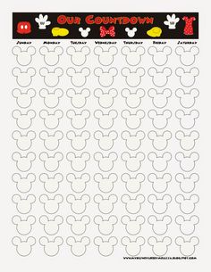 the mickey mouse pattern is shown in this printable activity for children to learn how to make