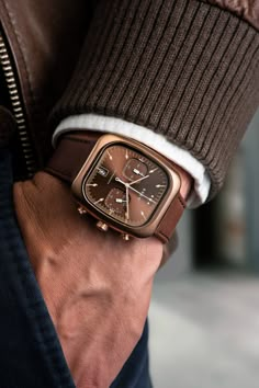 Retrograph - Espresso Stylish Watches Men, Fancy Watches, Retro Watches, Mens Fashion Watches, Vintage Watches For Men, Stylish Watches, Man Style, Mens Accessories Fashion, Luxury Watches For Men