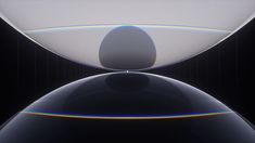 an image of two different colored lines in the shape of an hourglass with a black background