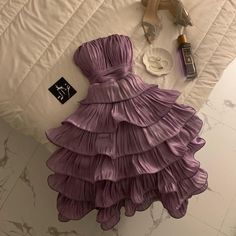 Chic Ball Gown Strapless Short Homecoming Dress 18th Birthday Outfits – BlingDress Cute Fancy Dresses Short, Chic Purple Outfit, Purple Dress Aesthetic, 18th Birthday Outfit, Clothes Pattern, Prom Dress Inspiration, Elegante Casual, Short Homecoming Dress, Pretty Prom Dresses