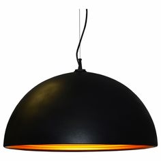 a black light hanging from a ceiling fixture with an orange strip on the bottom of it