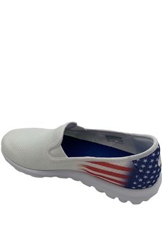 Stars And Stripes, Slip Ons, Flat Shoes Women, Shoes Flats, Shoe Accessories, Stripes, Slip On, Mesh, Women Accessories