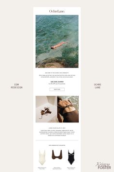 the website is designed to look like it's floating in the water, and features images