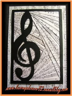 an art project with music notes on it