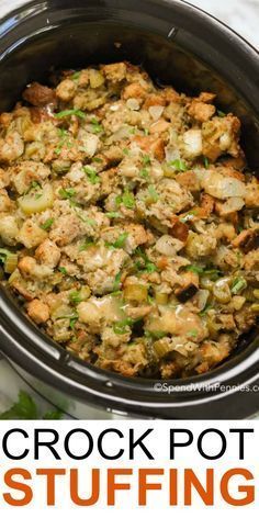 crock pot stuffing in the slow cooker