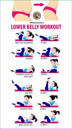 a woman doing the lower belly workout