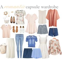 Womens Romantic Style, Retro Romantic Style, Kibbe Romantic Wardrobe, Floral Capsule Wardrobe, Romantic Style Wardrobe, Kibbe Romantic Capsule Wardrobe, Kibbe Romantic Jewelry, Soft Summer Romantic Style