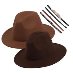 PRICES MAY VARY. Multiple Styles: 2 pack fedora hats. The look can be changed easily with the additional different belts. You can match your hats and belts according to your daily wear or the activities you need to attend and you can also share them to wear with your friends or families. Suitable Size: One size fits most women. For head circumstance 22.83"; Brim Width: 7cm/2.76". You can adjust the size of the fedora hat for a perfect fit through the drawstrings inside the sweatband. It's a great accessory to any outfit, and very suitable as a gift for your girlfriend, parents, and friends. Fashion Design: Timeless and classic wide brim fedora hats with belt buckles, the stylish and charming fedora hats have a three-dimensional cut, making you more fashionable, elegant, and charming. You'l Cheap Brown Fedora Hat, Elegant Brown Fedora Panama Hat, Brown Fur Felt Fedora Panama Hat, Brown Brimmed Fedora One Size, Brown Wide-brim Fedora For The Beach, Womens Fedora Hat, Womens Fedora, Buckles Fashion, Wide Brim Fedora