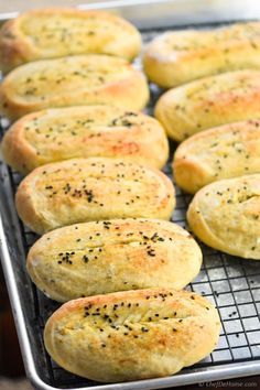 freshly baked biscuits cooling on a wire rack