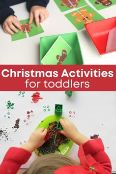 christmas activities for toddlers to do with the paper plate and glue on top of them