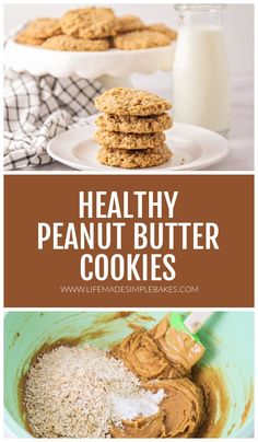 healthy peanut butter cookies are the perfect treat to eat for breakfast or as an appetizer