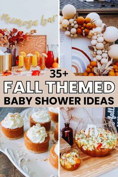 fall themed baby shower ideas with text overlay