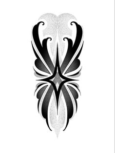 a black and white tattoo design on a white background