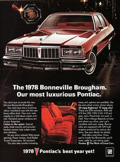 an advertisement for the 1971 pontiac brochure