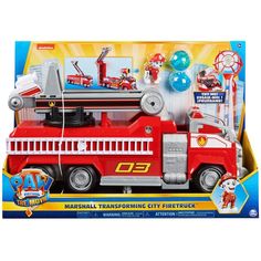 this is an image of a toy fire truck