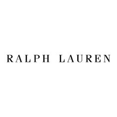 the words ralph lauren are black and white