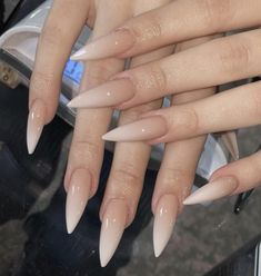 Milky Nails, Nude Nail Designs, Pointed Nails, Almond Acrylic Nails, Nail Forms, Oval Nails, Square Acrylic Nails