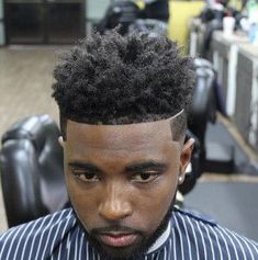 Here is a list of all the main options for short hairstyles for black men. Artsy Fade Very long on top with a natural wave. Neatly cut to the sides with a line Blackmen's Haircuts, Hard Part Haircut, Long Haircuts With Bangs, High Top Fade, Natural Hair Twists, Pelo Afro, Fade Haircuts