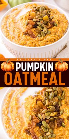 Enjoy a cozy breakfast with this Pumpkin Oatmeal recipe! This simple fall recipe and pumpkin breakfast idea is hearty and comforting, combining oats with pumpkin puree and pumpkin pie spice! A perfect way to embrace fall flavors! Pumpkin Puree Recipes, Pumpkin Breakfast, Savory Pumpkin Recipes, Easy Thanksgiving Recipes, Cozy Breakfast, Fall Comfort Food, Oatmeal Recipe, Fall Recipe