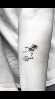 two palm trees on the arm