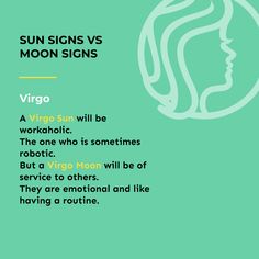 a green poster with the words virgo written in white on it and an image of a woman's face