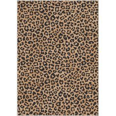 an animal print rug with black and brown spots