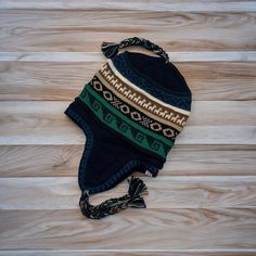 blue Reversible Alpaca Chullo Beanie (ROUND EAR). Size L. Colorful Combinations, Different Hats, Vip Group, Natural Dyes, Snowboarding, Color Choices, The Outdoors, The Wind, Peru