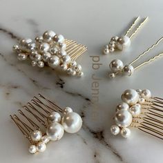 Bridal Pearl Hair, Blond Rose, Pearl Hair Comb, Bead Hair Accessories, Hair Grips, Bride Hair Accessories, Handmade Jewelry Tutorials, Bride Accessories, Hair Combs