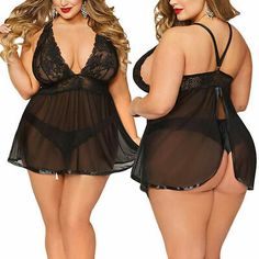 Plus Size Set, Lingerie Outfit, Lingerie Plus, Lingerie Plus Size, Hot Lingerie, Lace Babydoll, Babydoll Lingerie, Black Lingerie, Plus Size Lingerie