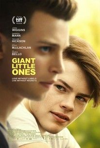 a movie poster for the film giant little ones with two people looking at each other