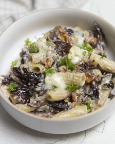 Pasta with Honey Roasted Radicchio & Walnuts and a Creamy Gorgonzola Sauce - A Pinch of Saffron