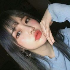 ˗ˏˋ pinterest: @pnkbrry ˎˊ˗ Korean Makeup Look, Peach Eyeshadow, Korean Makeup Tutorials, Peach Lips, Ulzzang Makeup, Full Lips, Uzzlang Girl, Make Up Looks, New Hair Colors