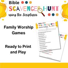 the bible scavenger hunt game for kids