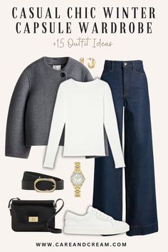 Casual Chic Winter Capsule Wardrobe + 15 Outfit Ideas