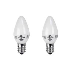 two light bulbs are shown side by side