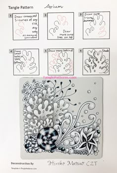 the instructions for how to draw corals in watercolor and ink with markers on paper