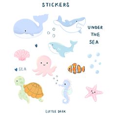 children's wall stickers under the sea