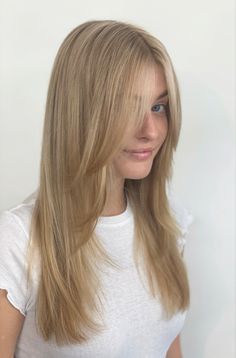 Slight Face Framing Layers, Straight Hair Cuts, Hairstyles For Layered Hair, Blonde Hair Inspiration, Haircuts For Medium Hair, Haircuts Straight Hair, Long Blonde, Haircuts For Long Hair, Long Straight Hair